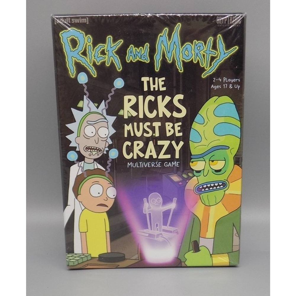 New Sealed Rick & Morty The Ricks Must Be Crazy Board Game Adult Swim Cryptozoic